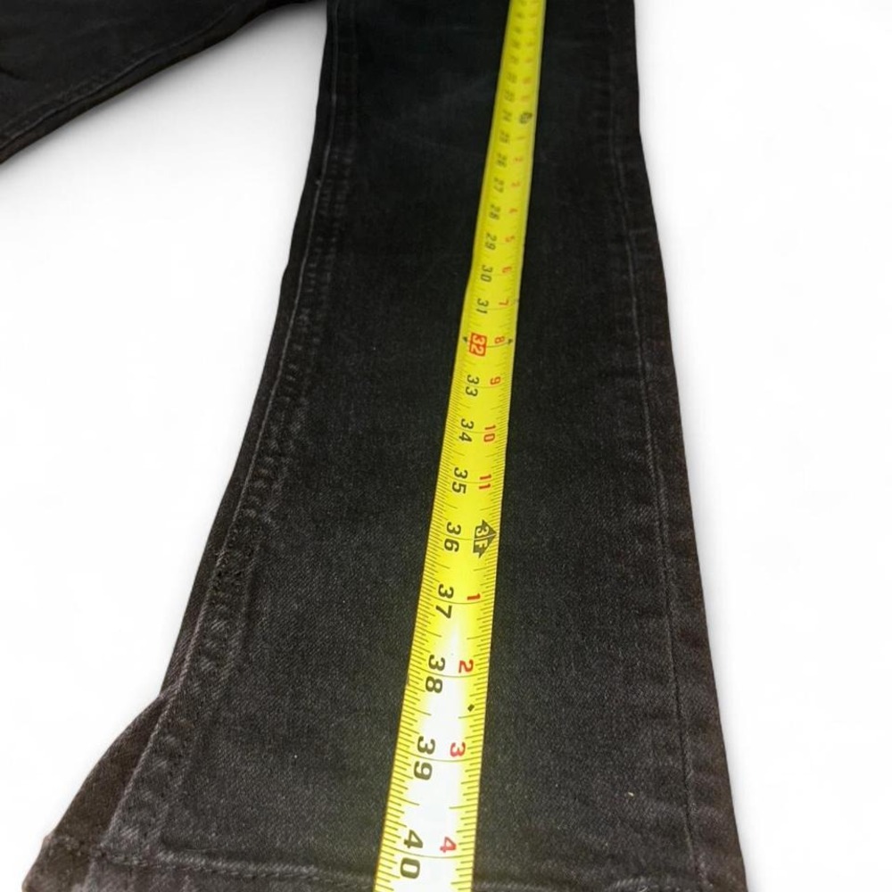 Zara Black High-Rise Split Hem‎ Straight Leg Jeans Size 6 - Picture 5 of 8